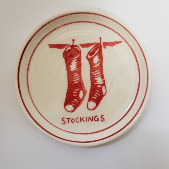 Molly Hatch Holiday Icon Plates Set/5 Appetizer Dessert 5" Anthropologie NWT - Picture 2 of 12